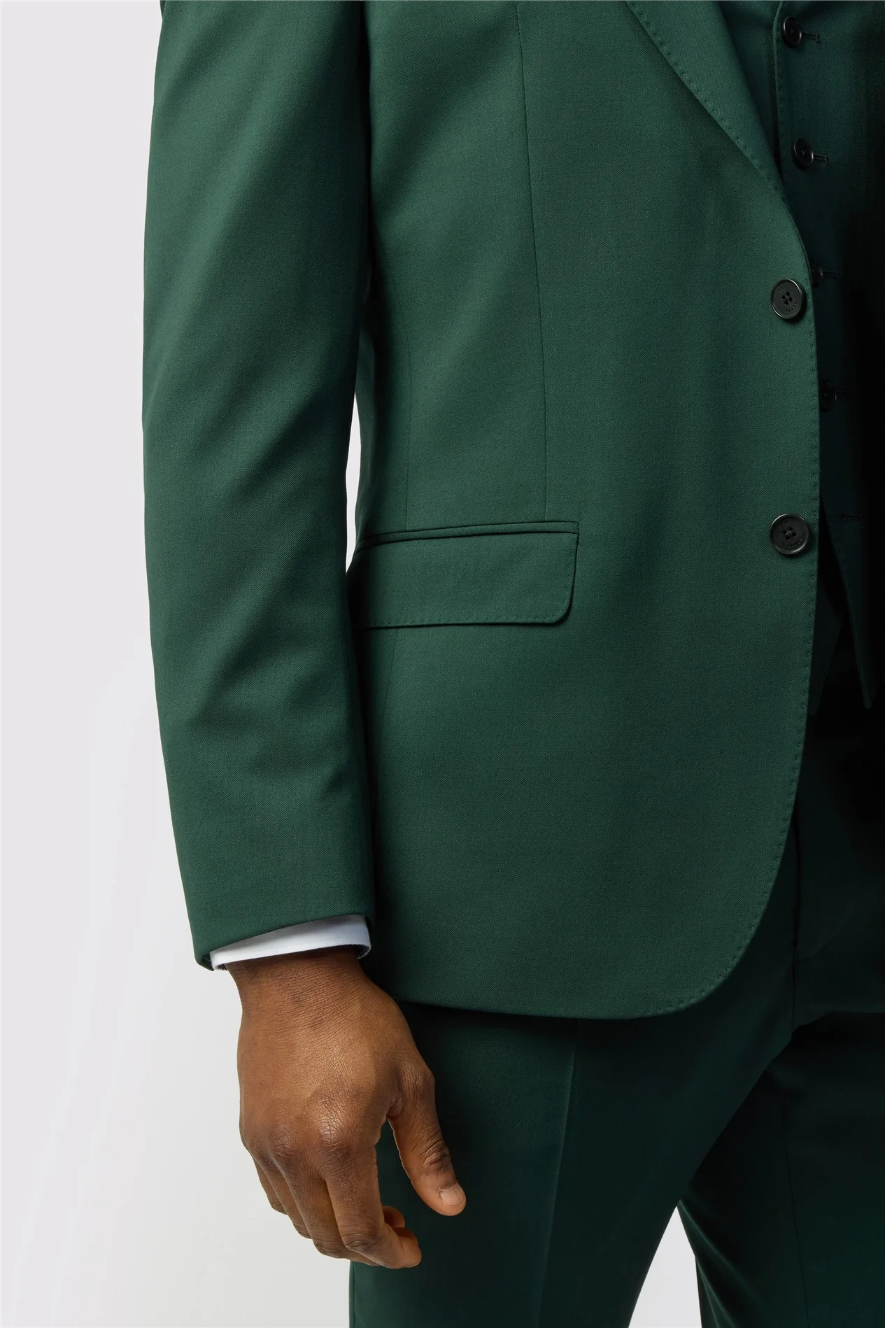 Ted Baker Tailored Fit Super 100s Green Twill Jacket thumbnail 5