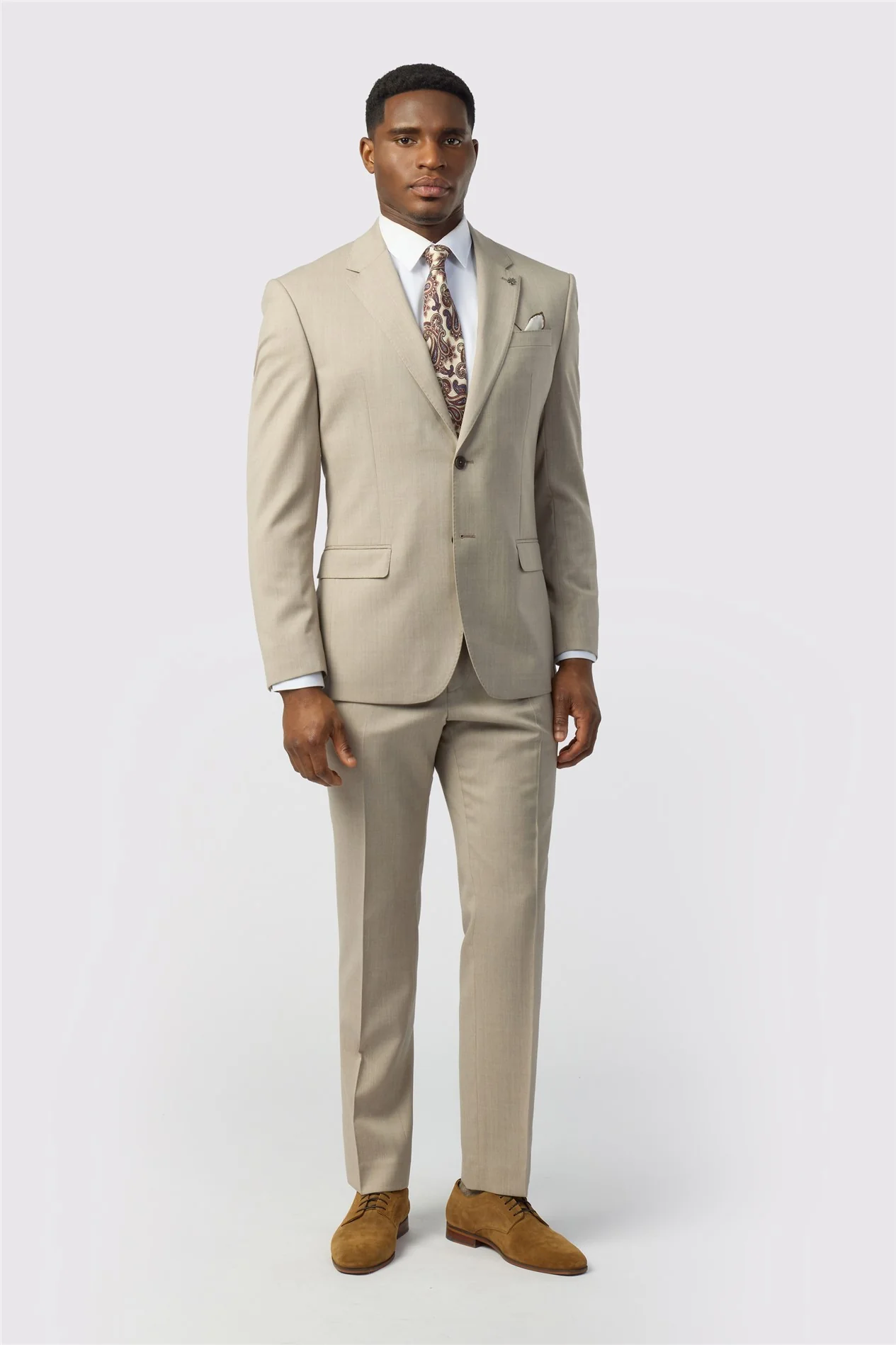 Ted Baker Tailored Fit Super 100s Taupe Twill Jacket thumbnail 3