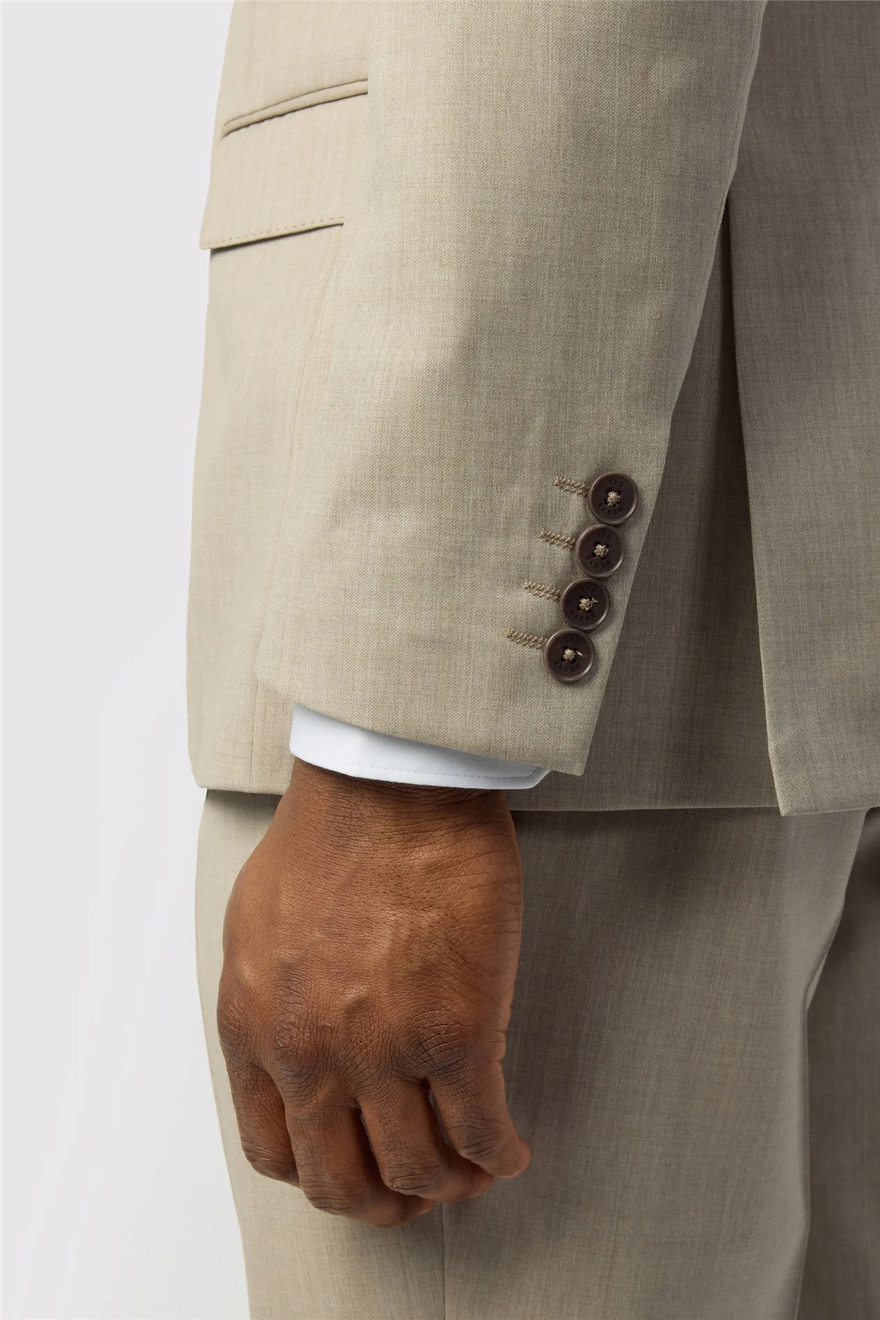 Ted Baker Tailored Fit Super 100s Taupe Twill Jacket thumbnail 5