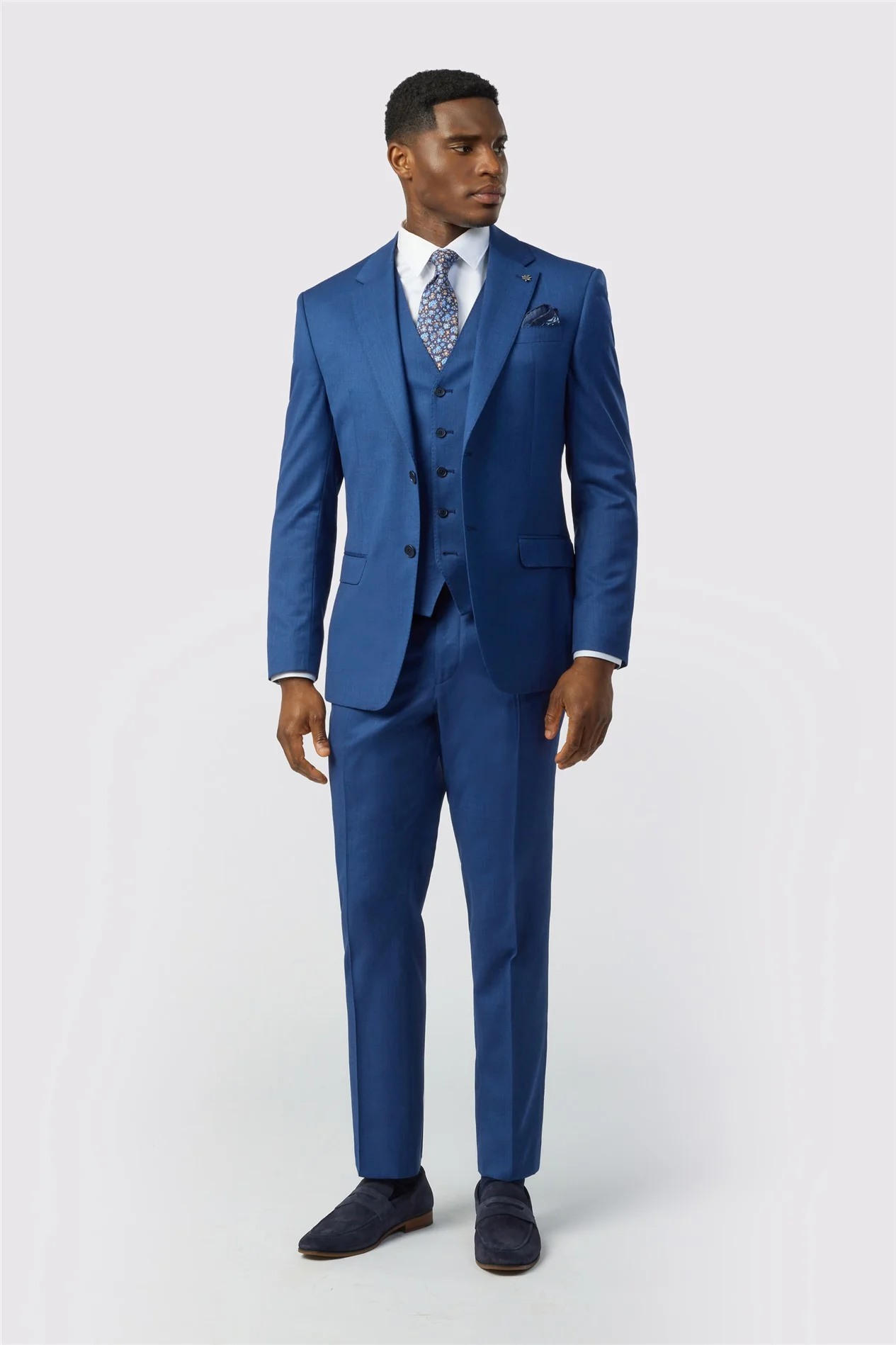 Ted Baker Tailored Fit Super 110s Blue Twill Jacket thumbnail 2