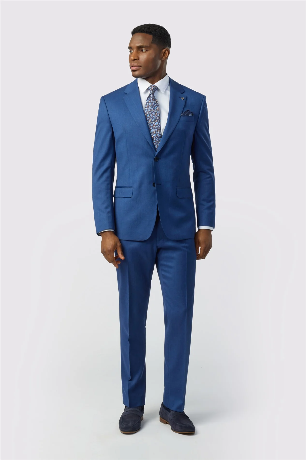 Ted Baker Tailored Fit Super 110s Blue Twill Jacket thumbnail 3