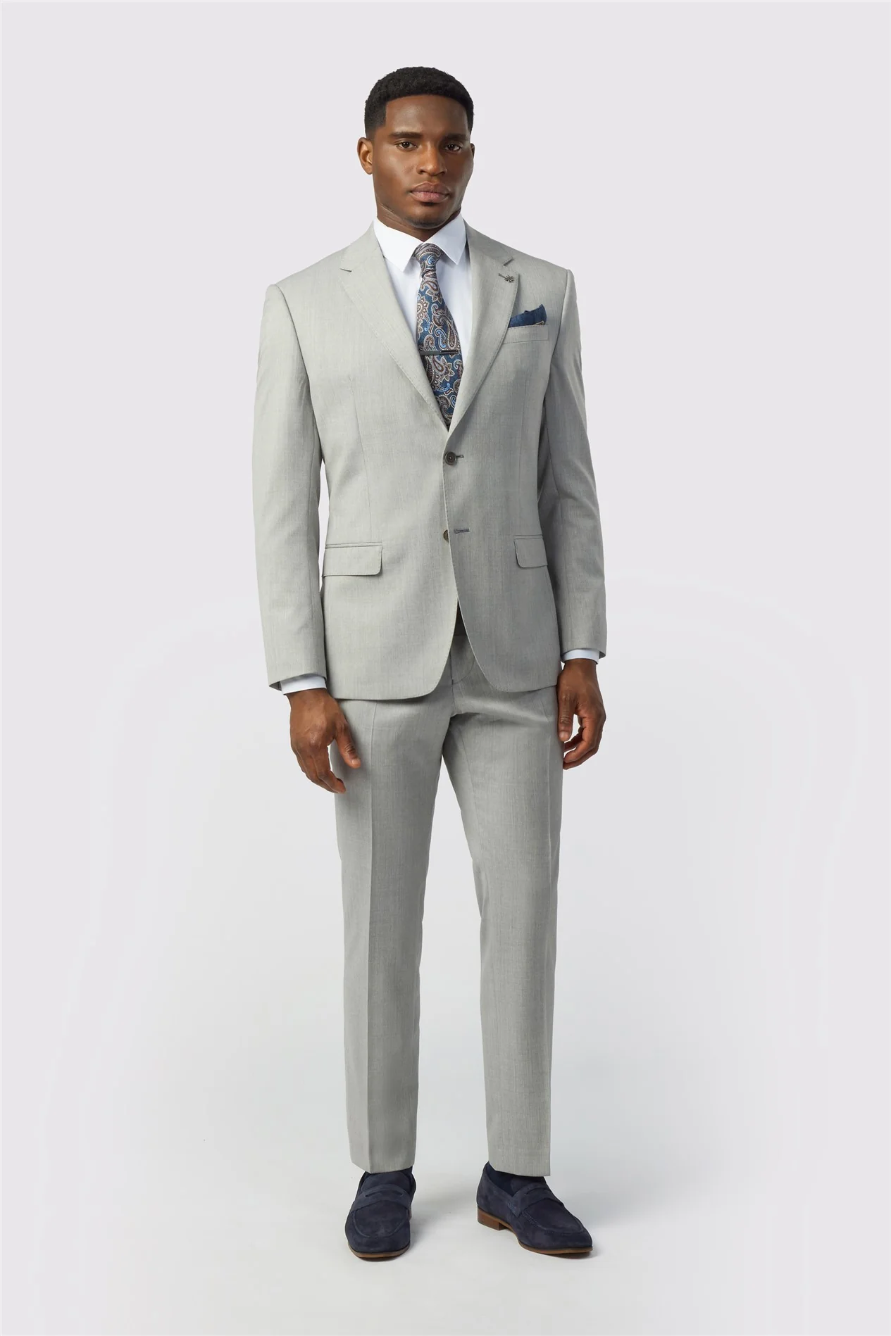 Ted Baker Tailored Fit Super 110s Grey Twill Jacket thumbnail 3