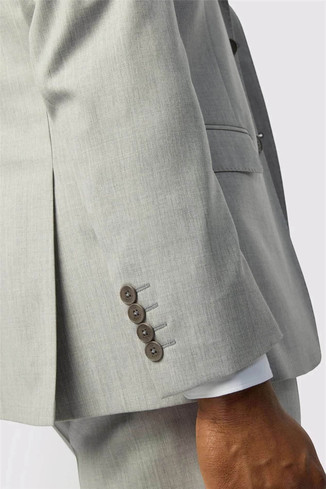 Ted Baker Tailored Fit Super 110s Grey Twill Jacket thumbnail 6
