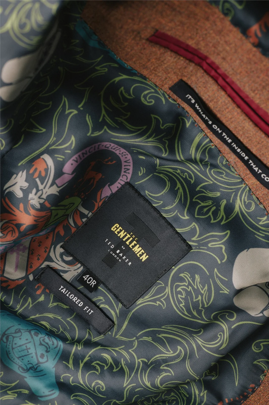 Ted Baker X The Gentlemen Duke Cognac Tweed Double Breasted Jacket thumbnail 3