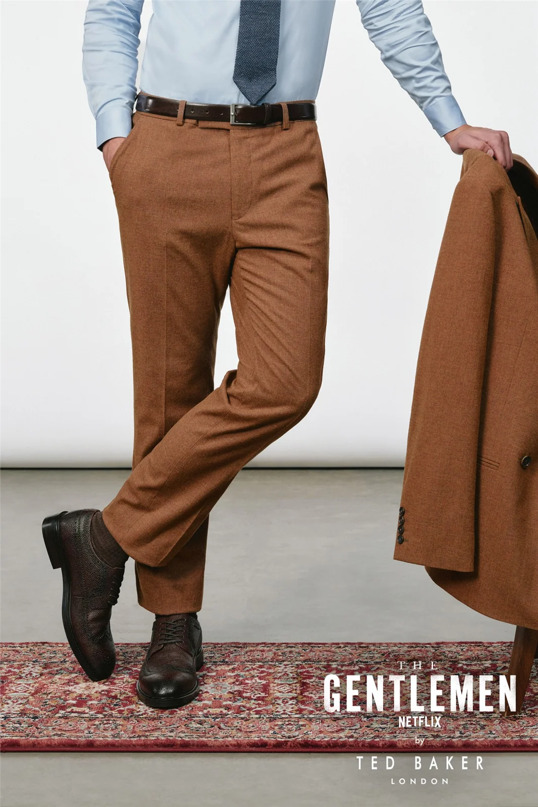 Ted Baker X The Gentlemen Duke Cognac Tweed Trouser primary image