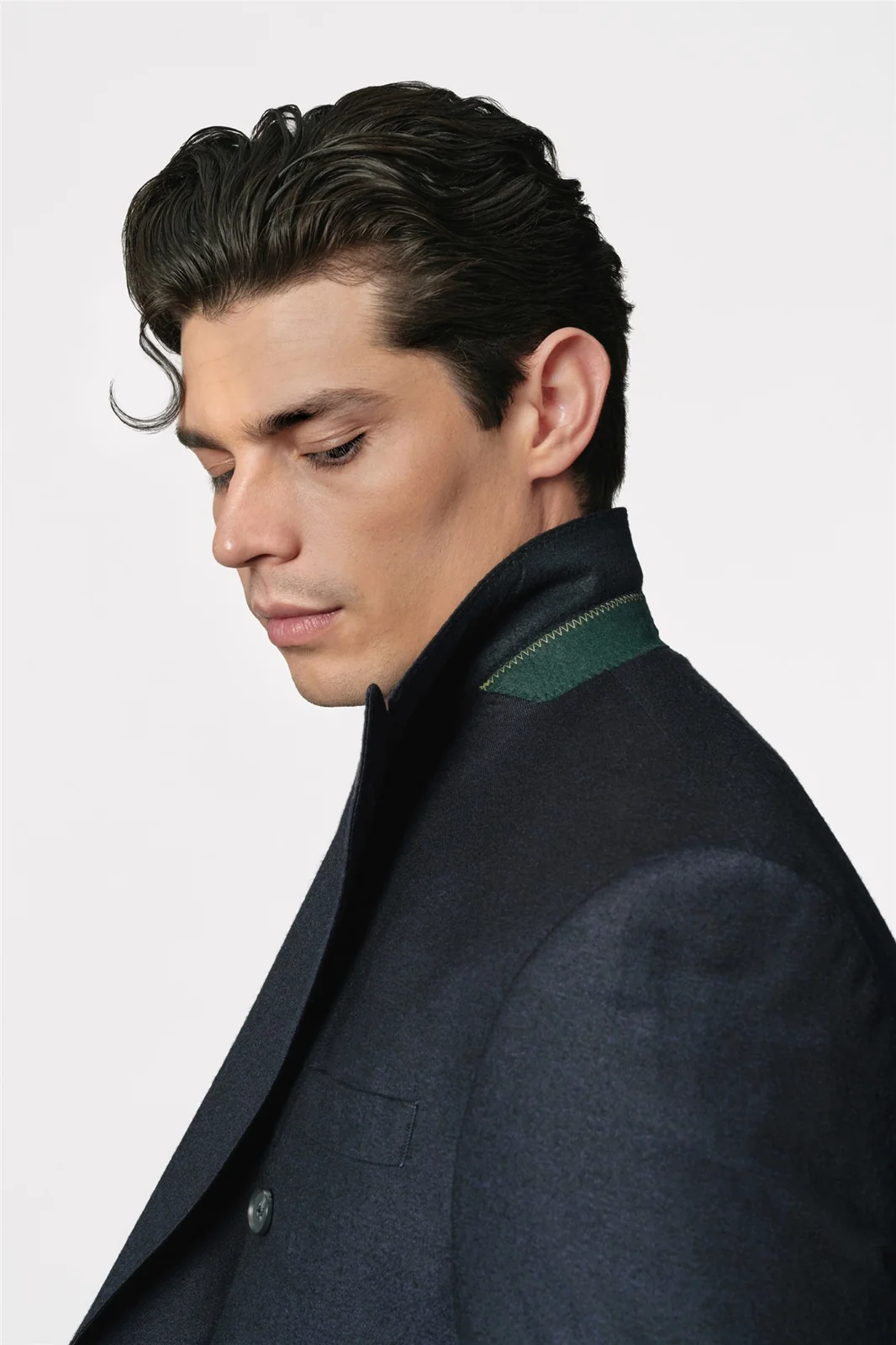 Ted Baker X The Gentlemen Fletcher Midnight Navy Italian Flannel Double Breasted Jacket thumbnail 4