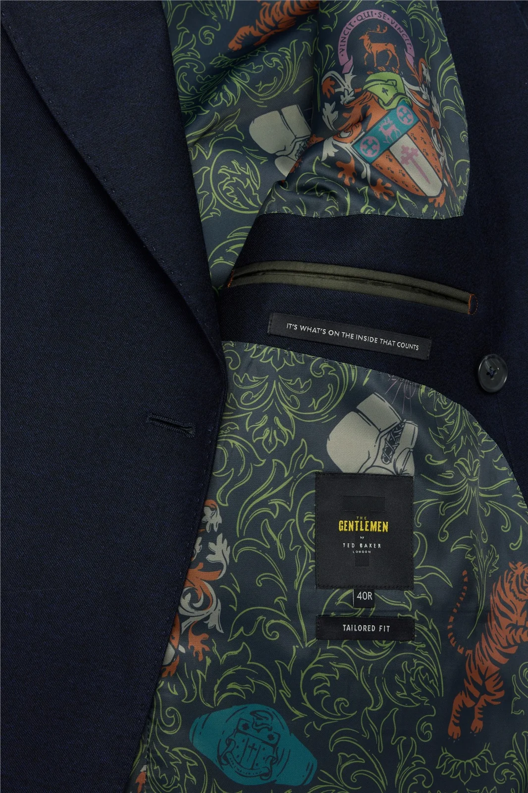 Ted Baker X The Gentlemen Fletcher Midnight Navy Italian Flannel Double Breasted Jacket thumbnail 6