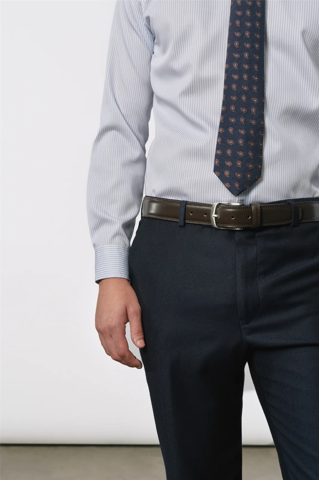 Ted Baker X The Gentlemen Fletcher Midnight Navy Italian Flannel Trouser thumbnail 2