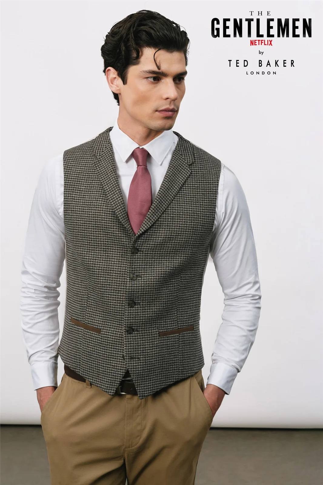 Ted Baker X The Gentlemen Halstead Mushroom Heritage Waistcoat primary image