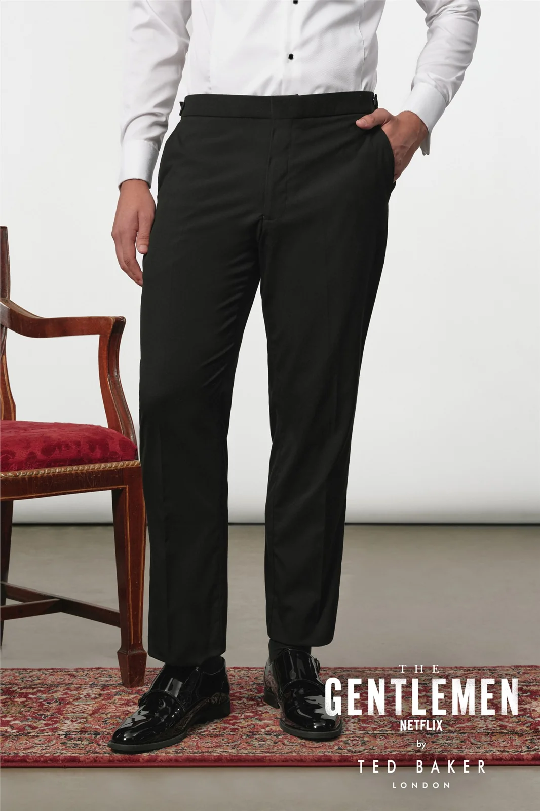 Ted Baker X The Gentlemen Pearce Ultimate Black Tuxedo Trouser